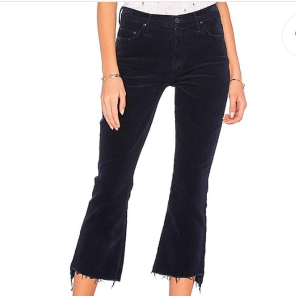 MOTHER Insider Crop Fray Corduroys